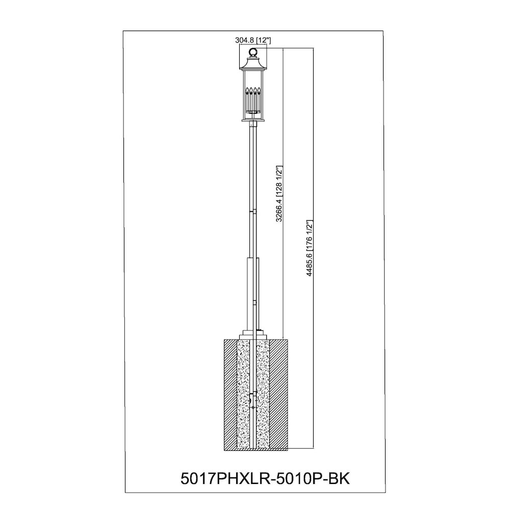 Z-Lite 6 Light Outdoor Post Mounted Fixture. Picture 8