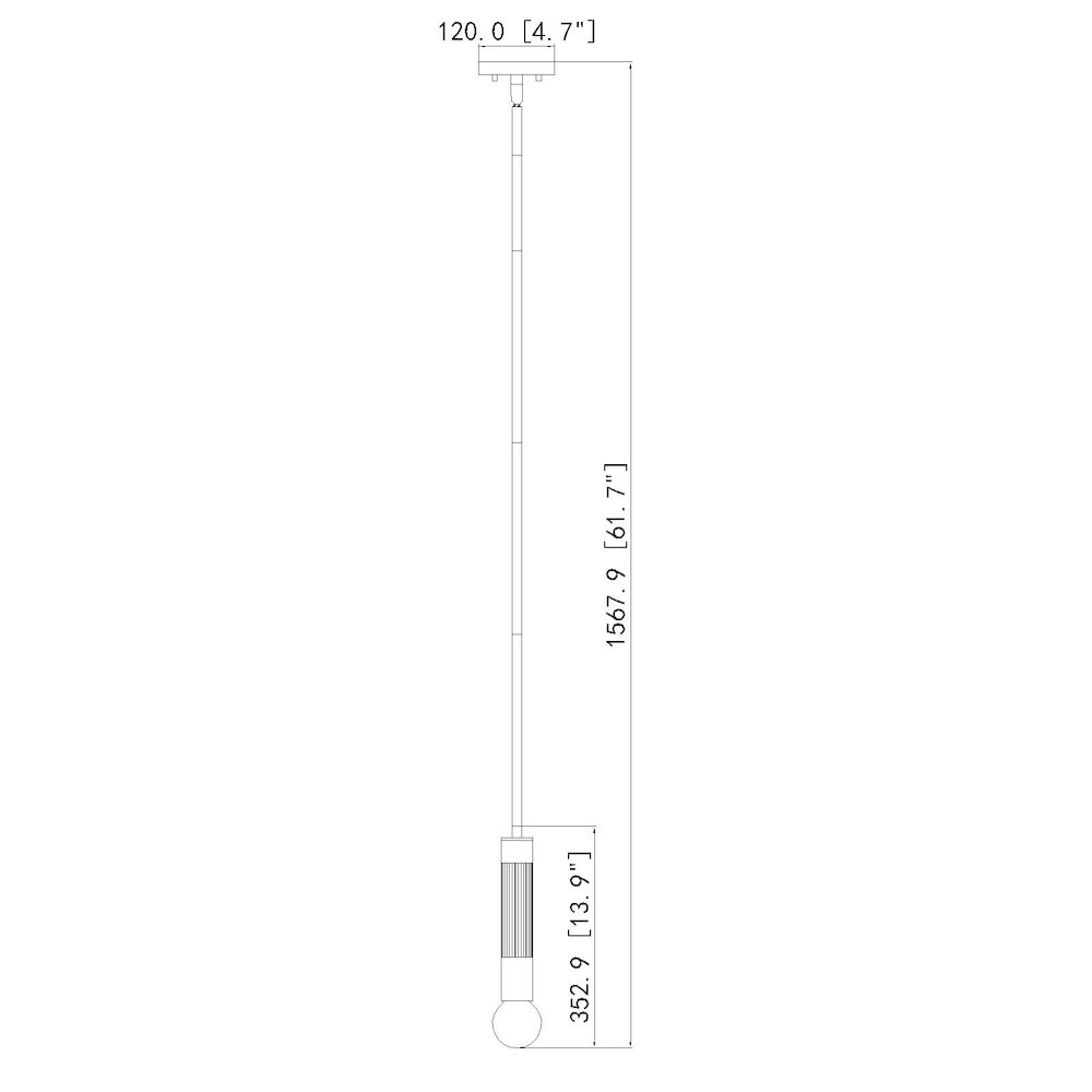 Z-Lite Stari 1 Light Pendant in Modern Gold color, Steel frame. Picture 8