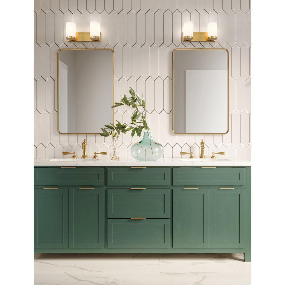 Z-Lite Burk 2 Light Vanity, Luxe Gold. Picture 7