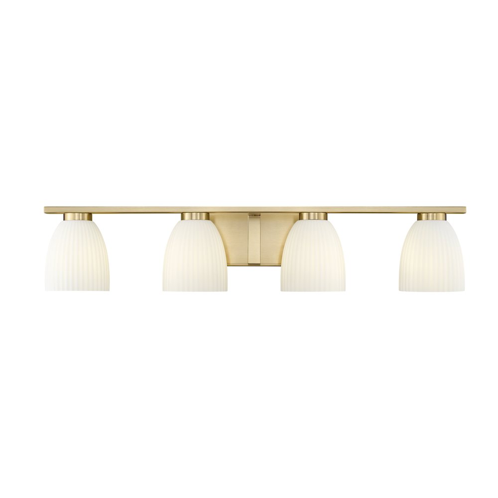 Z-Lite Naya 4 Light Vanity in Modern Gold color, Steel frame. Picture 2