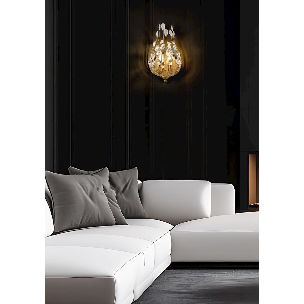Z-Lite 2 Light Wall Sconce, Modern Gold. Picture 6