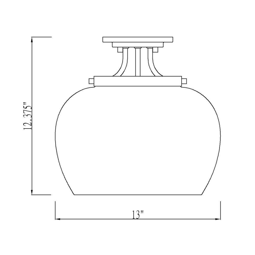 1 Light Semi Flush Mount. Picture 6