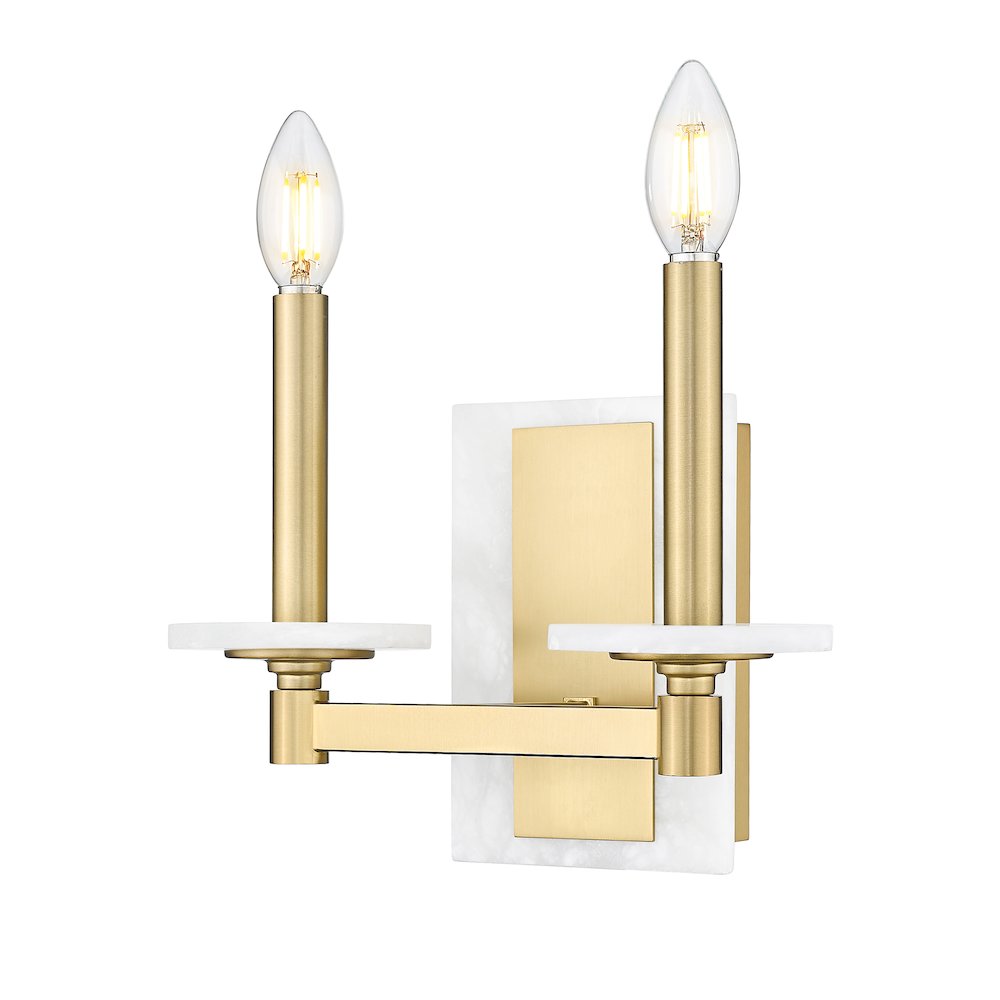 Z-Lite Kaden 2 Light Wall Sconce in Modern Gold color, Steel frame. Picture 2