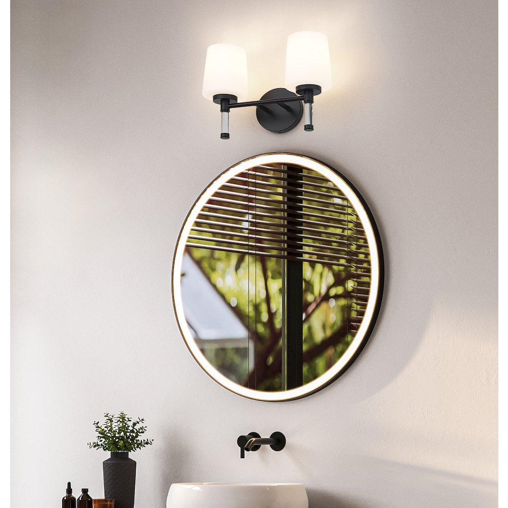 Z-Lite 2 Light Vanity, Matte Black. Picture 6
