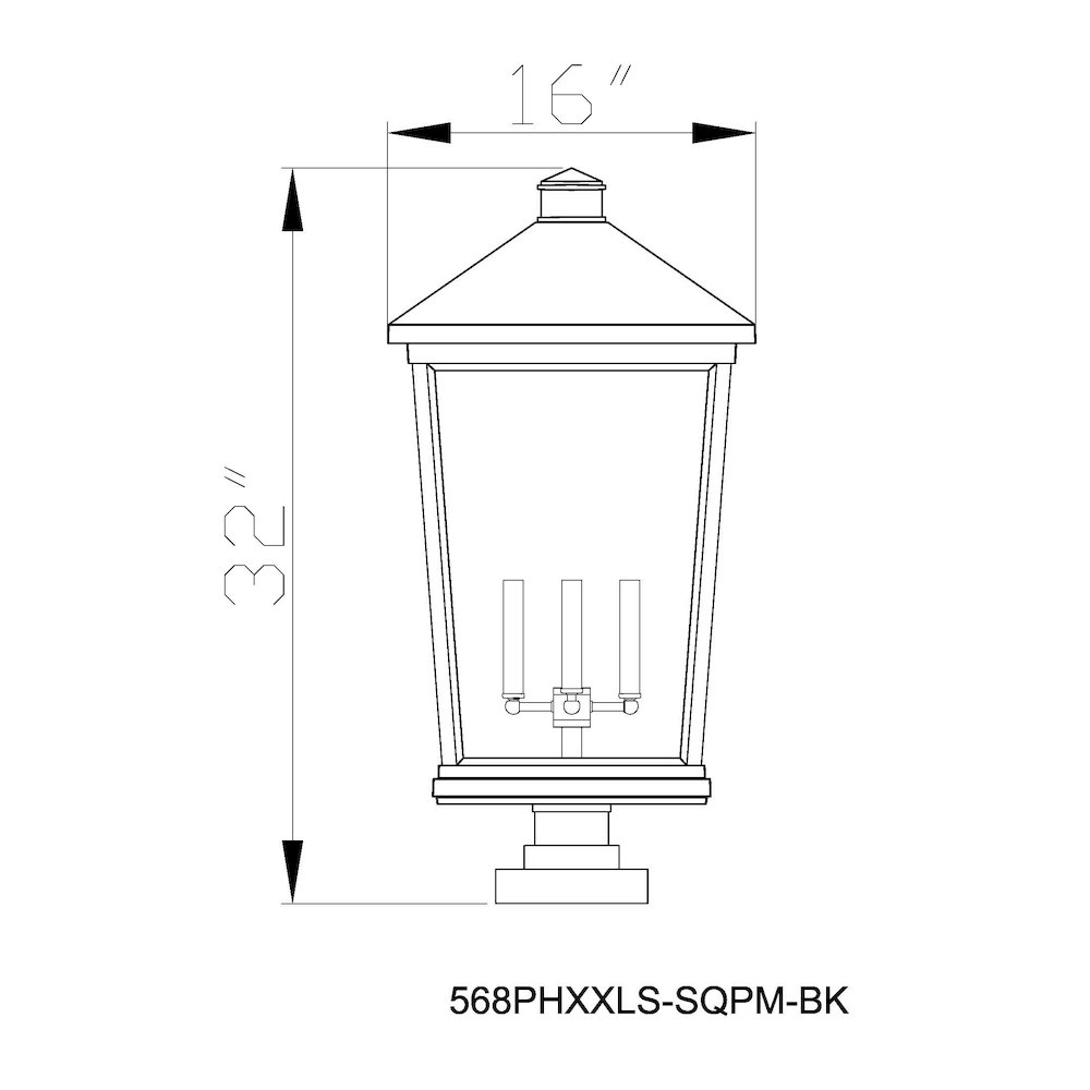 Z-Lite 4 Light Outdoor Pier Mounted Fixture. Picture 8