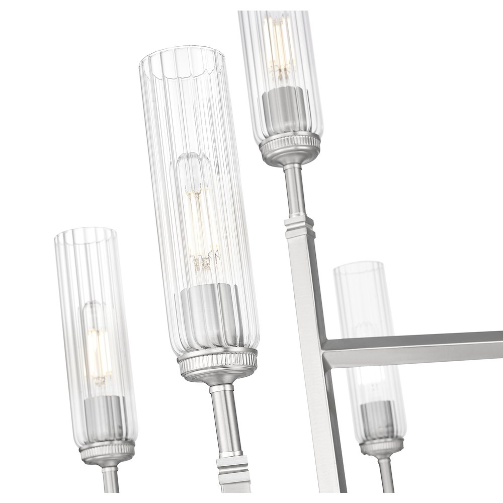 Z-Lite 9 Light Chandelier, Brushed Nickel. Picture 4