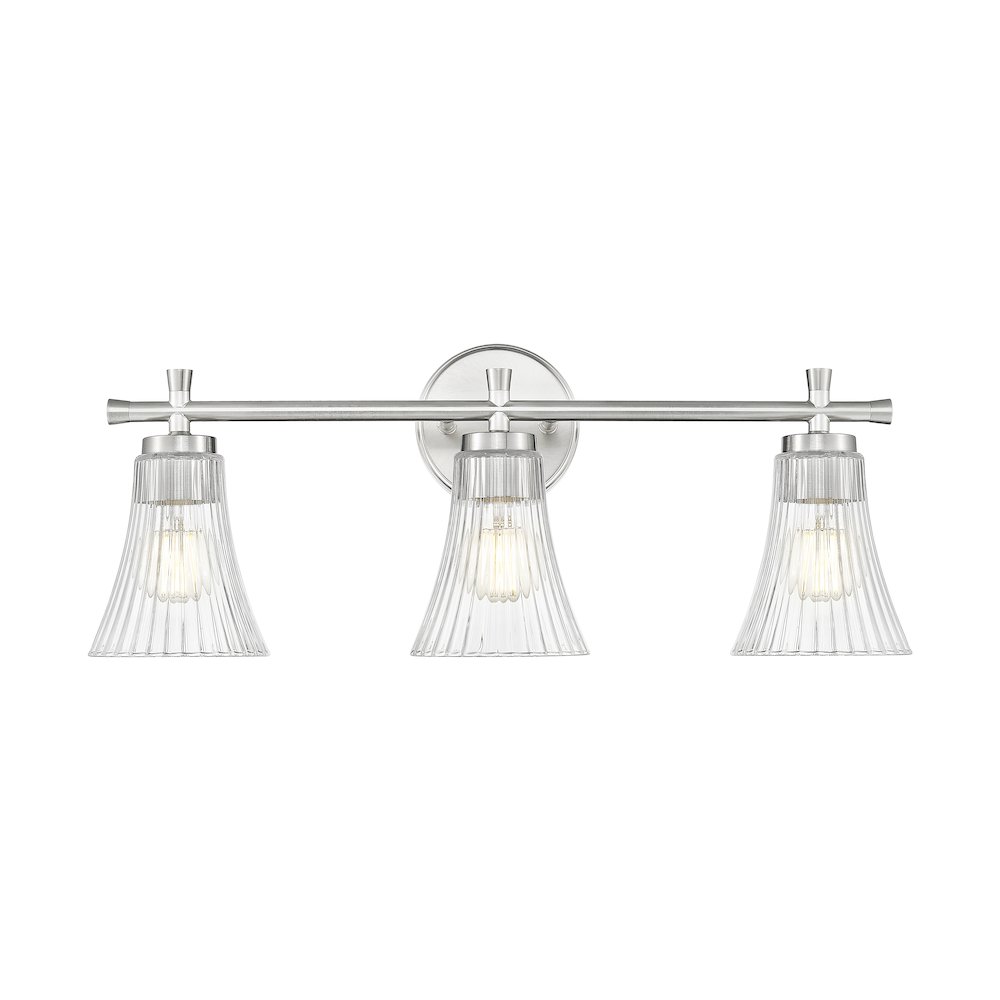 Z-Lite Belle 3 Light Vanity in Brushed Nickel color, Steel frame. Picture 2