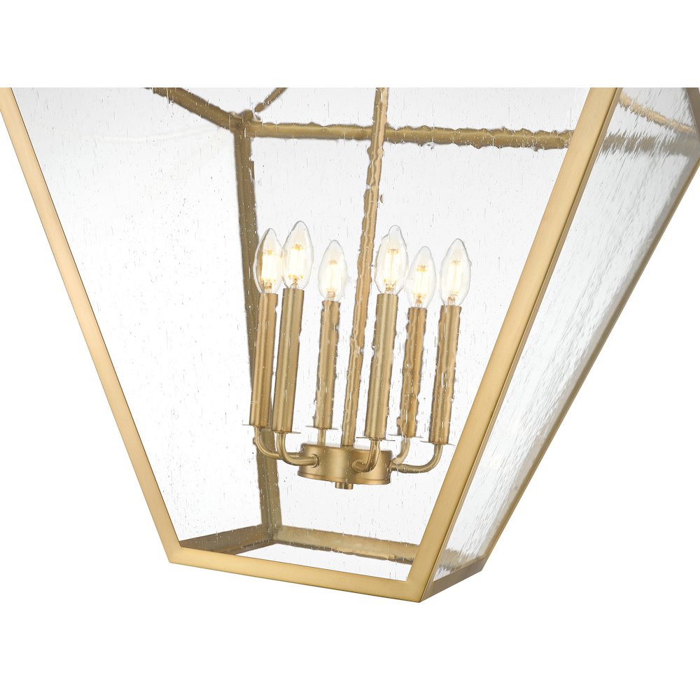 Z-Lite 6 Light Chandelier, Rubbed Brass. Picture 4