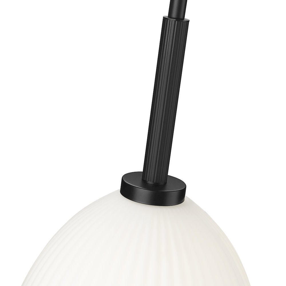 Z-Lite Naya 1 Light Pendant in Matte Black color, Steel frame. Picture 4
