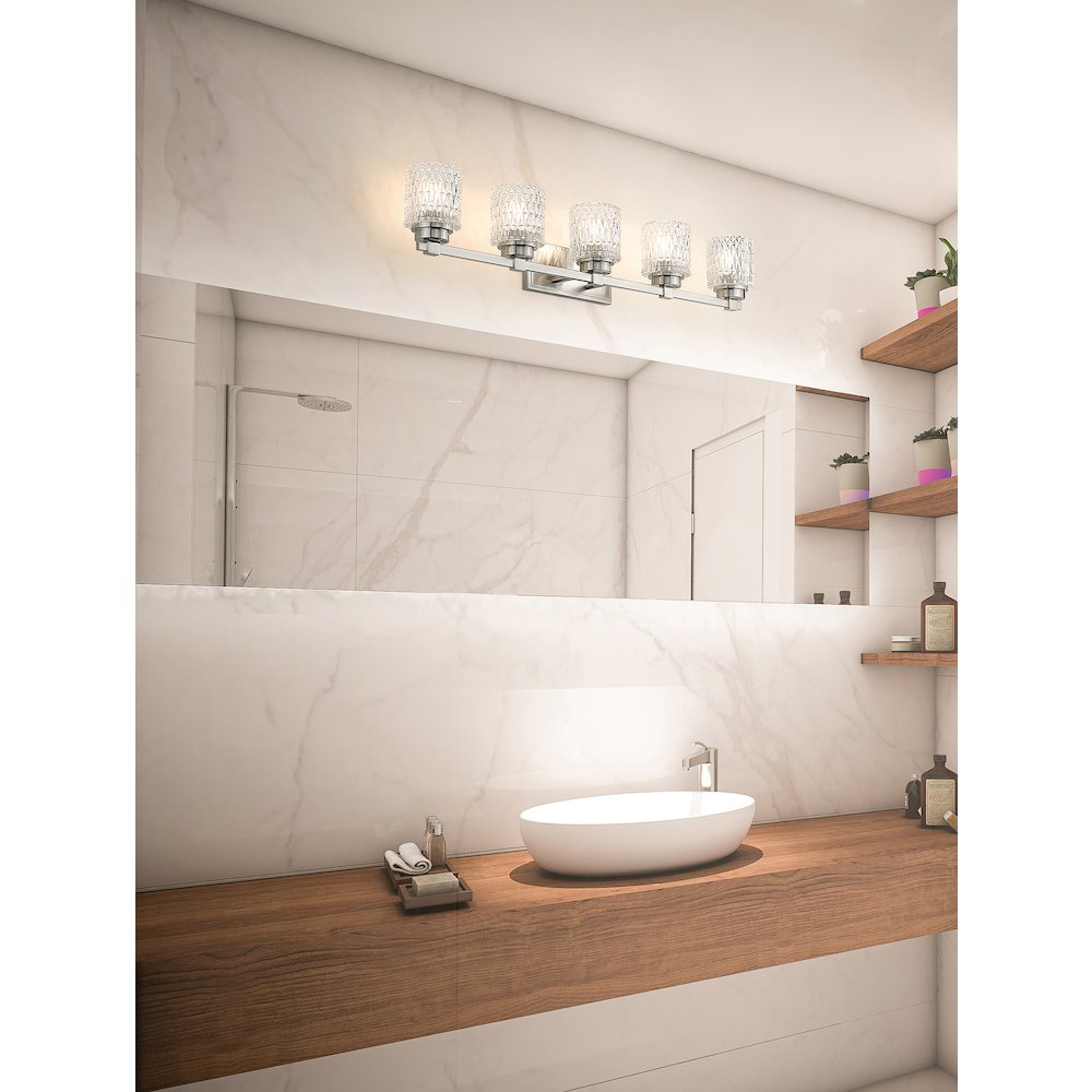 Z-Lite 5 Light Vanity, Brushed Nickel. Picture 5