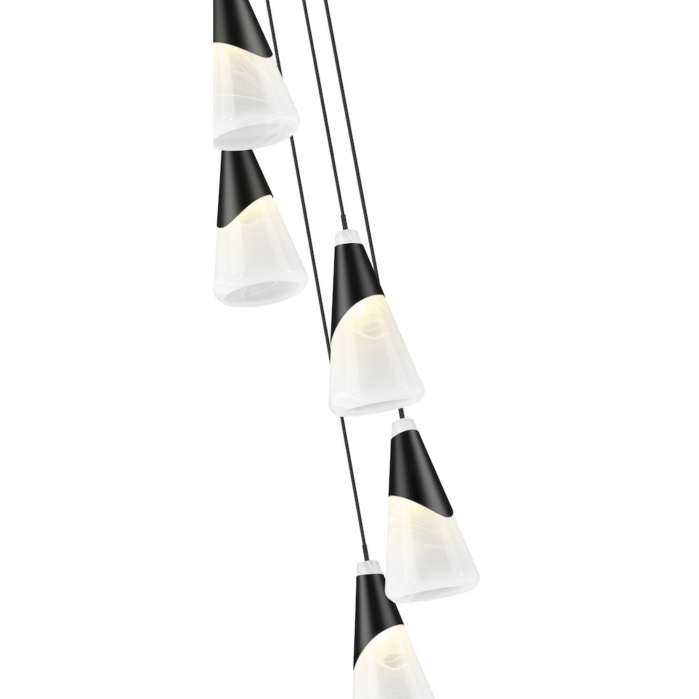 Z-Lite Aimie 5 Light Chandelier, Matte Black. Picture 4