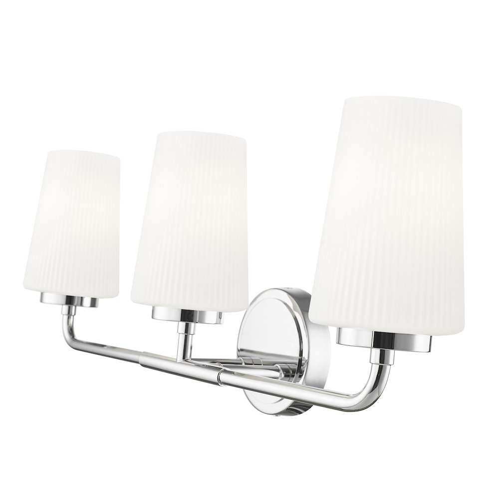 Z-Lite Montford 3 Light Vanity in Chrome color, Steel frame. Picture 4