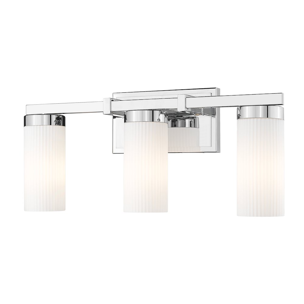Z-Lite Danica 3 Light Vanity in Chrome color, Steel frame. Picture 1