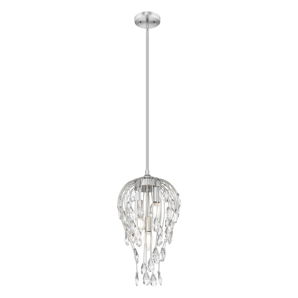 Z-Lite 3 Light Pendant, Brushed Nickel. Picture 3