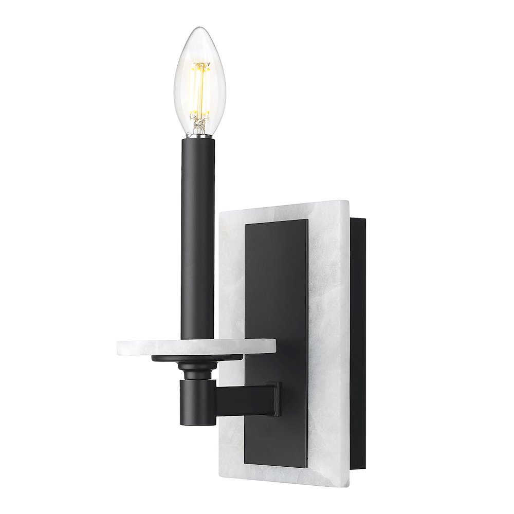 Z-Lite Kaden 1 Light Wall Sconce in Matte Black color, Steel frame. Picture 2