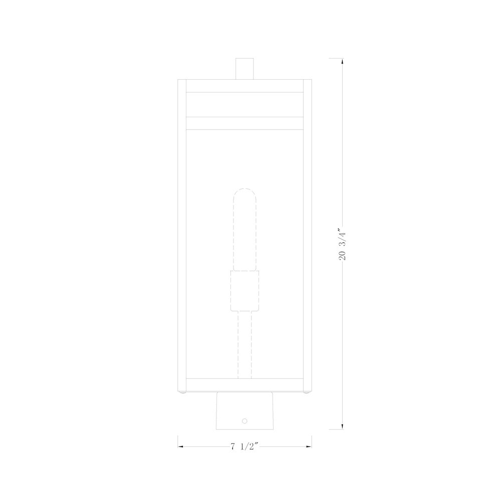 Z-Lite 1 Light Outdoor Post Mount Fixture. Picture 6