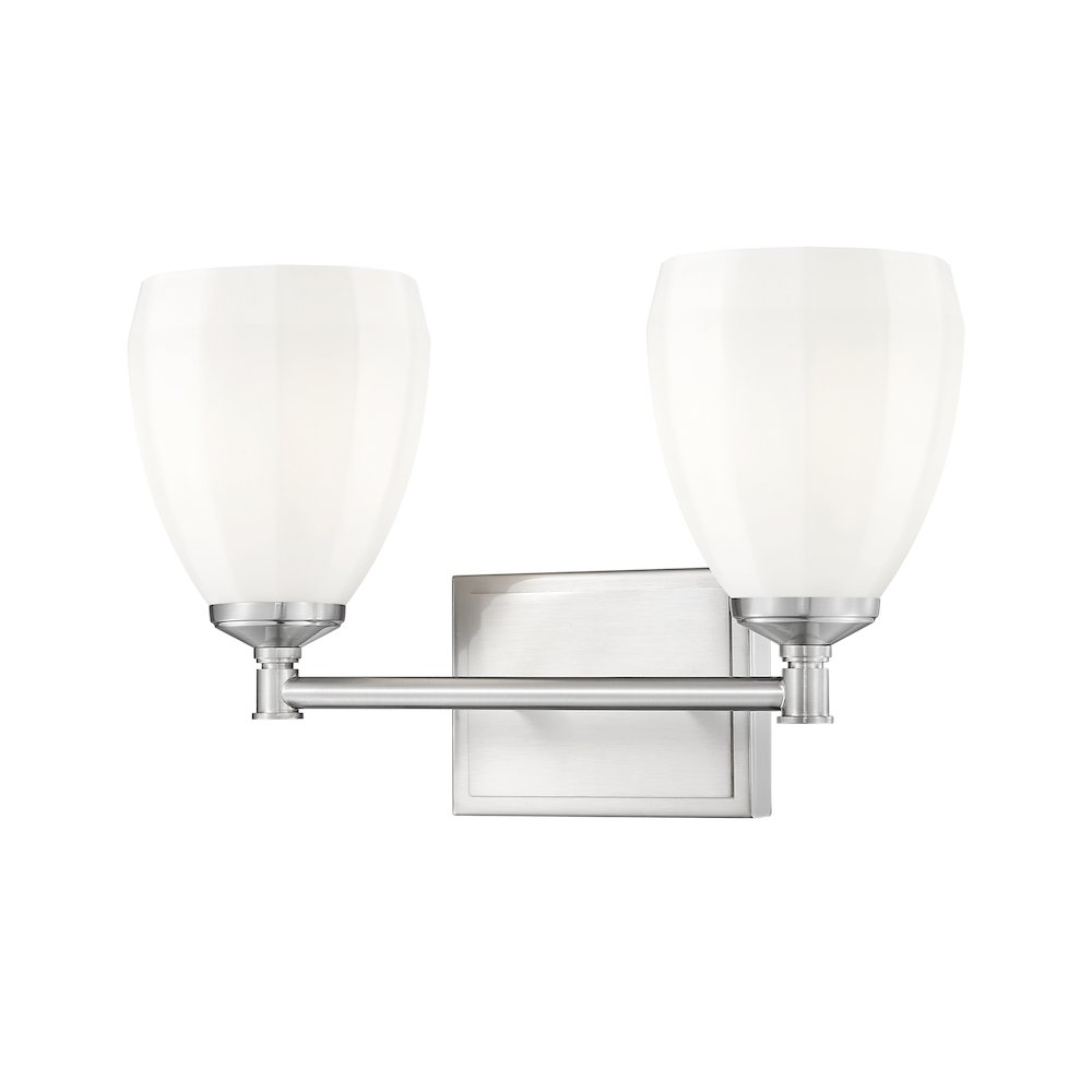 Z-Lite Oren 2 Light Vanity in Brushed Nickel color, Steel frame. Picture 1