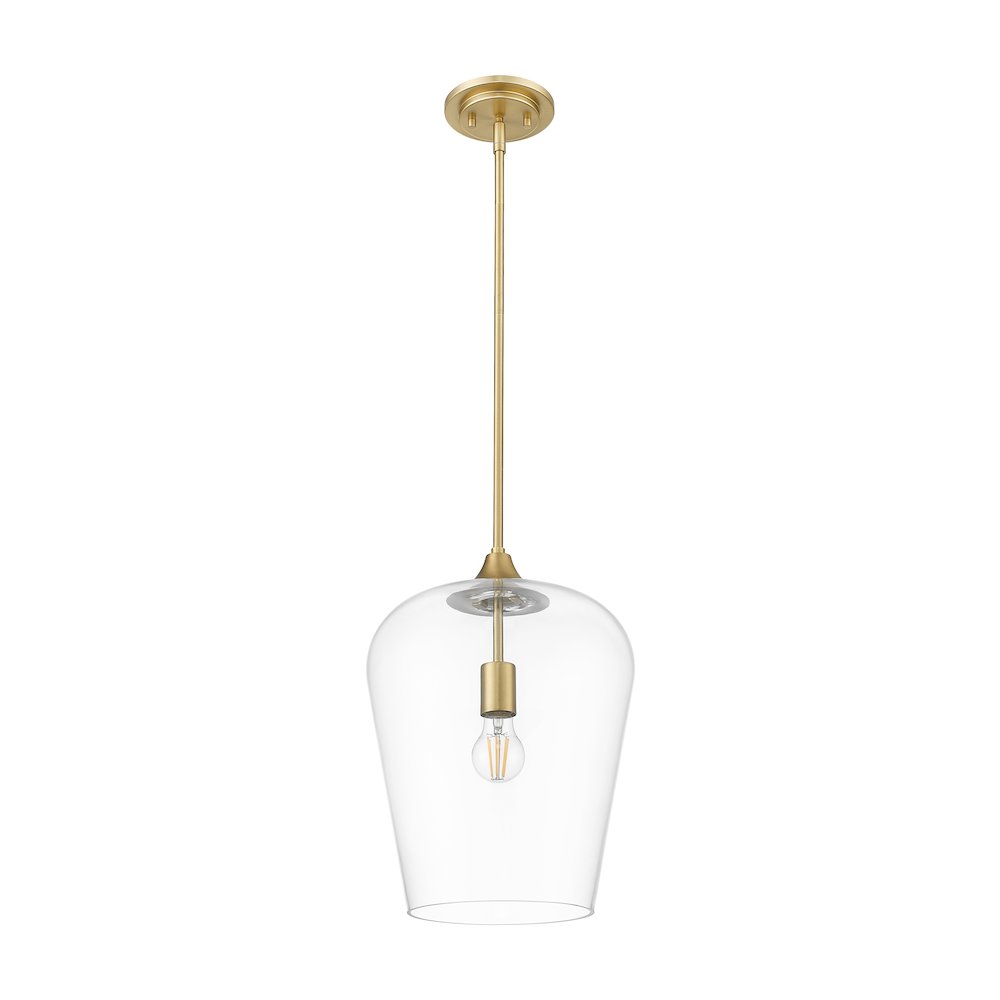 Z-Lite 1 Light Pendant, Burnished Brass. Picture 7