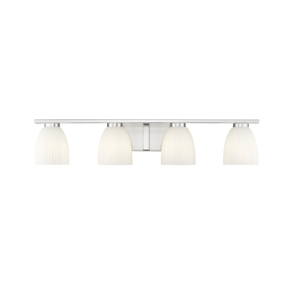 Z-Lite Naya 4 Light Vanity in Brushed Nickel color, Steel frame. Picture 2