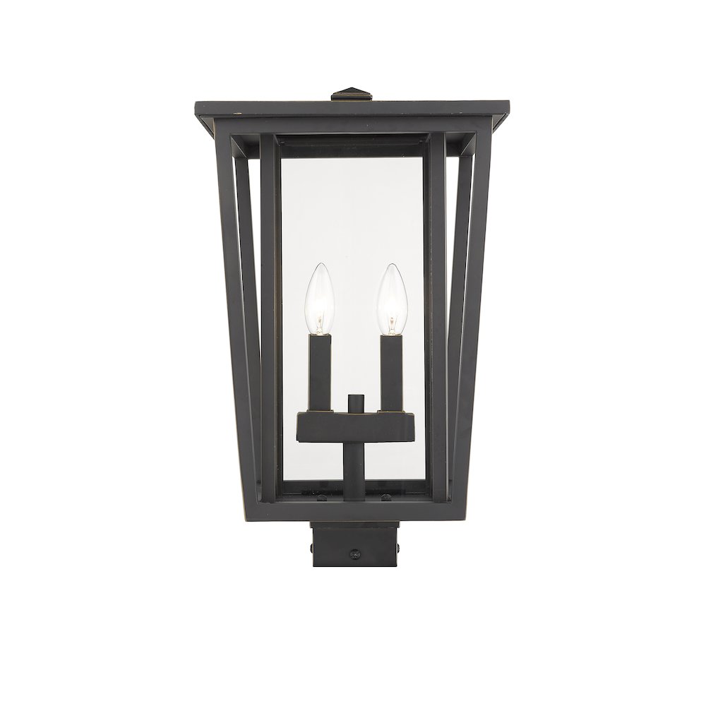 Z-Lite 2 Light Outdoor Post Mount Fixture. Picture 1