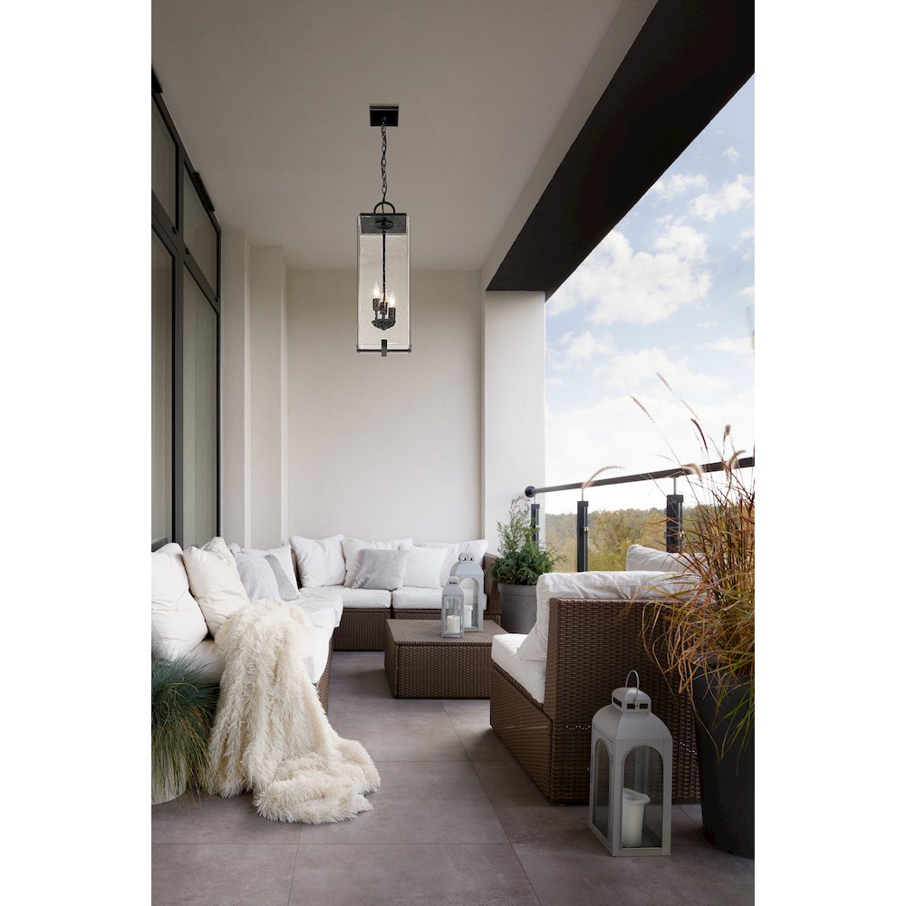 Z-Lite 3 Light Outdoor Chain Mount Ceiling Fixture. Picture 6