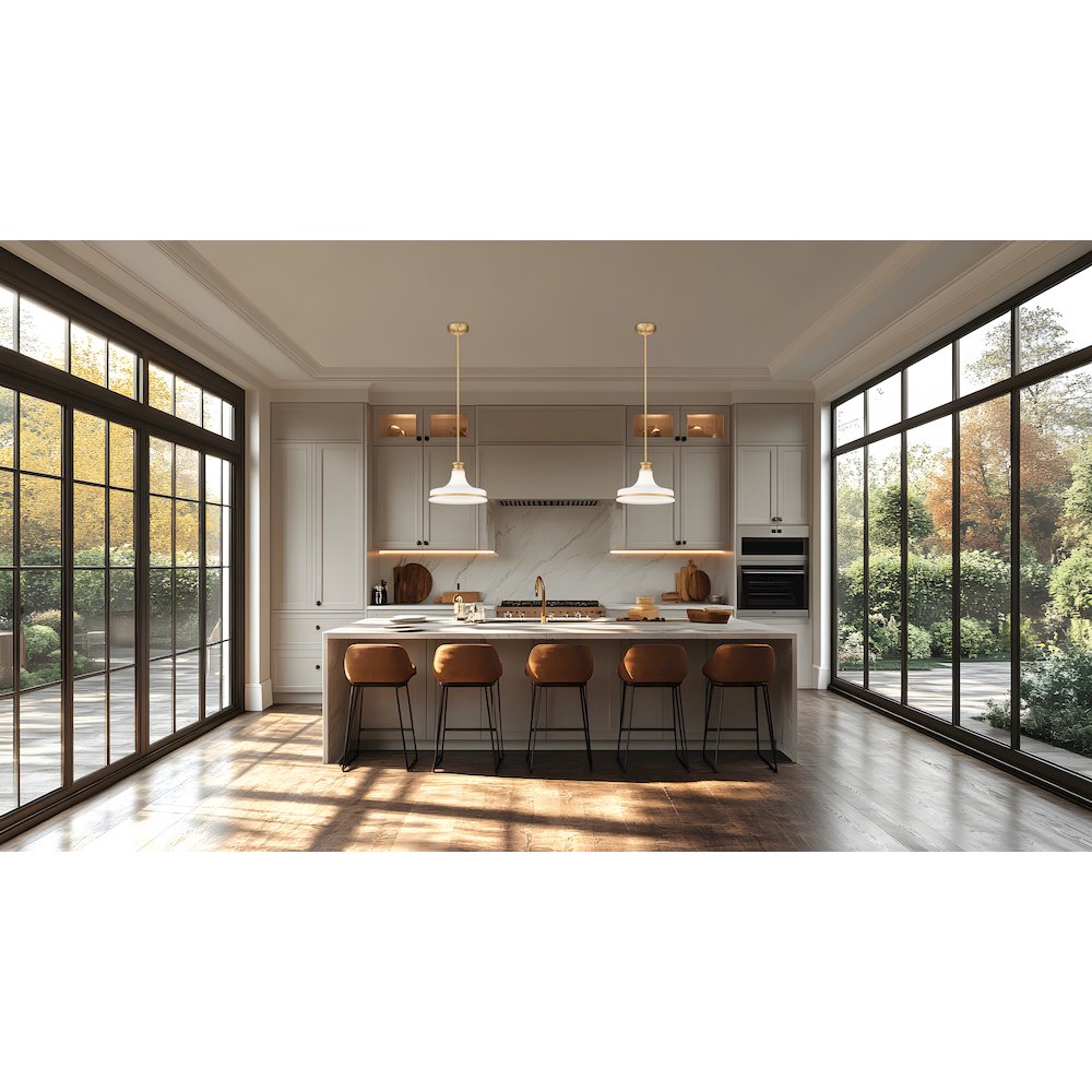 Z-Lite 1 Light Pendant, Modern Gold. Picture 5