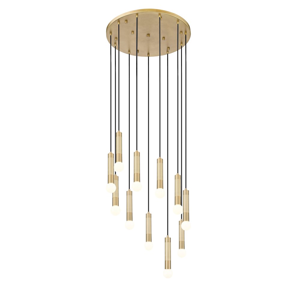 Z-Lite Stari 11 Light Chandelier in Modern Gold color, Steel frame. Picture 2