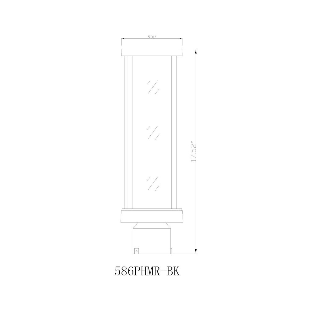 Z-Lite 1 Light Outdoor Post Mount Fixture. Picture 6