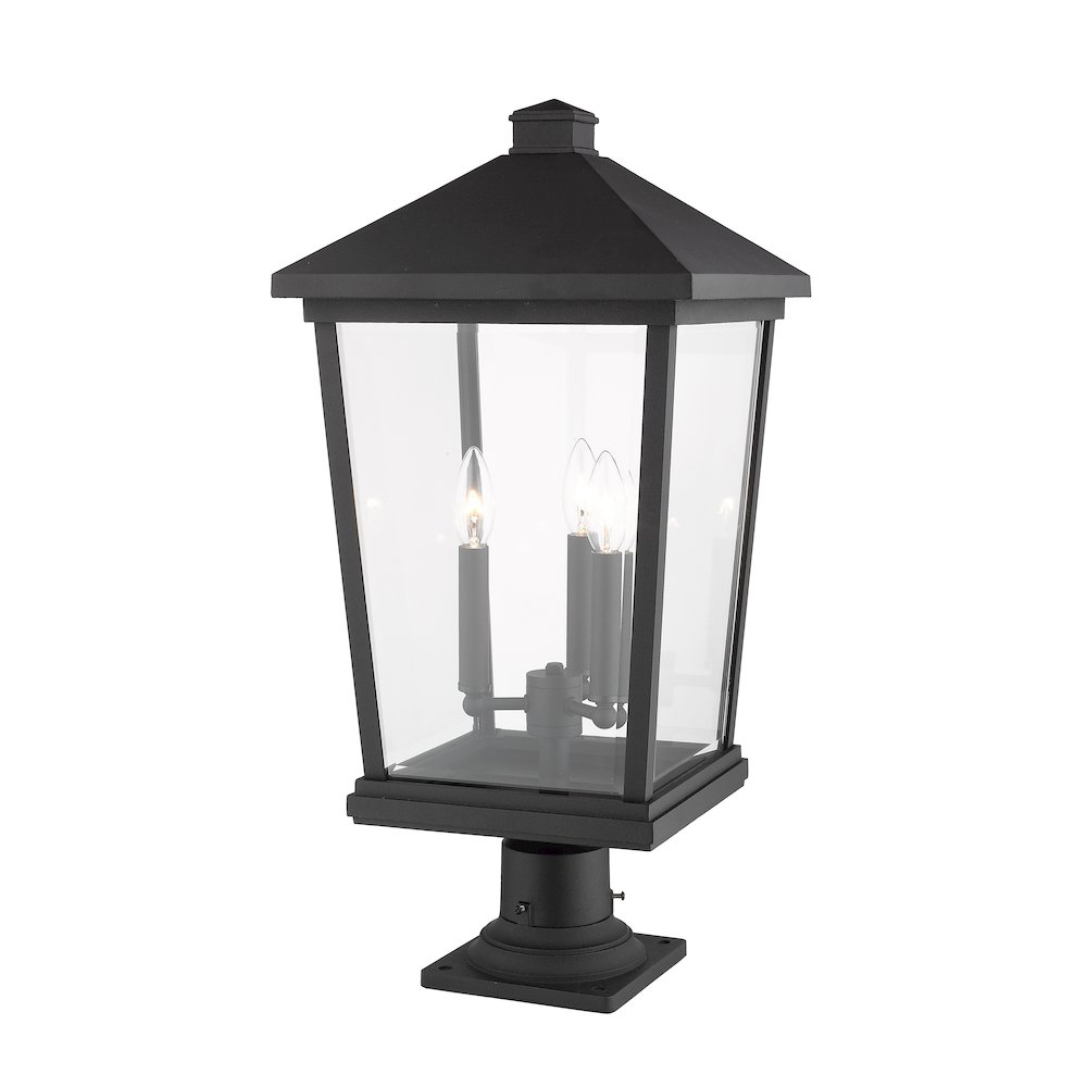 Z-Lite 3 Light Outdoor Pier Mounted Fixture. Picture 3