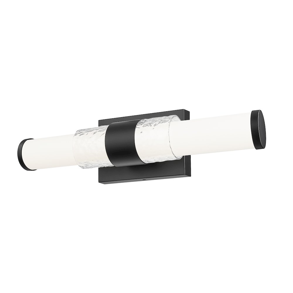 Z-Lite Egon 1 Light Vanity in Matte Black color, Steel frame. Picture 2