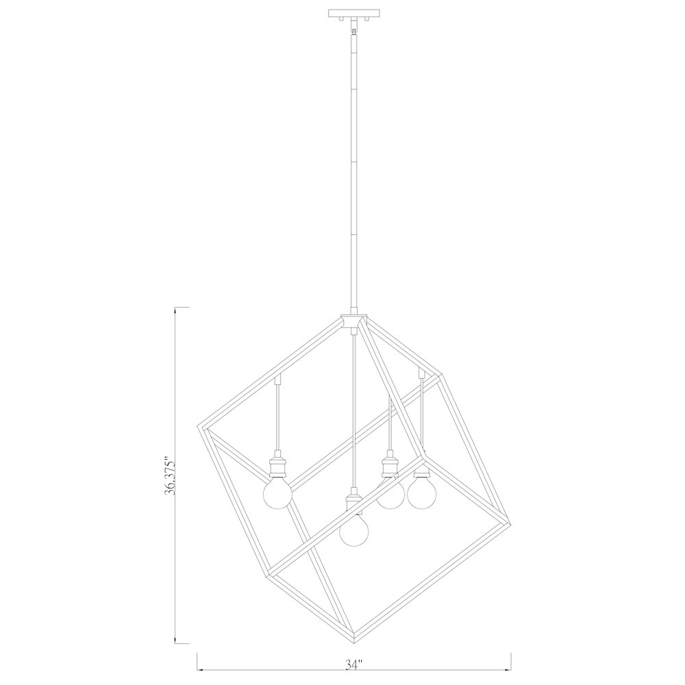Z-Lite 4 Light Chandelier. Picture 8