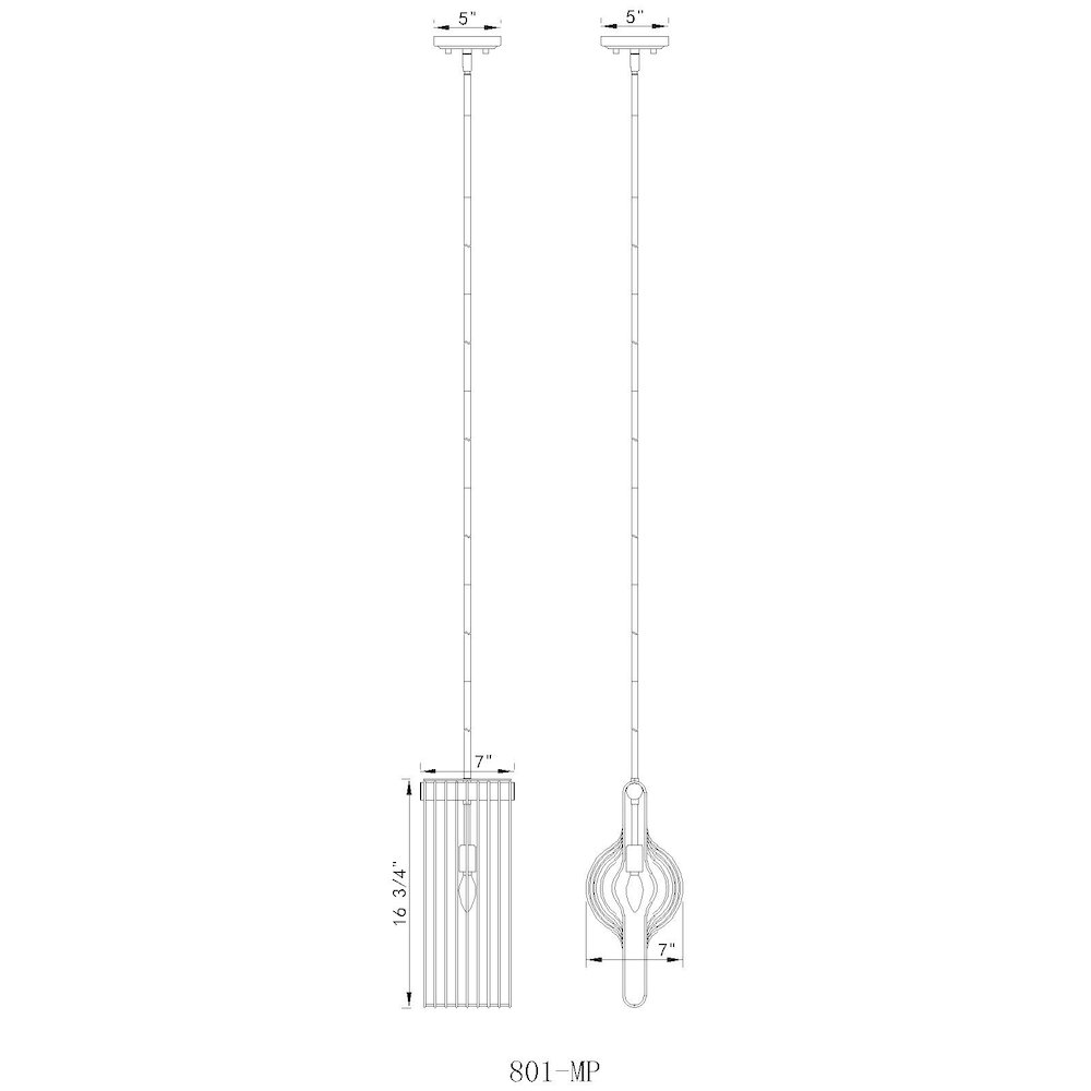 Z-Lite 1 Light Pendant. Picture 8