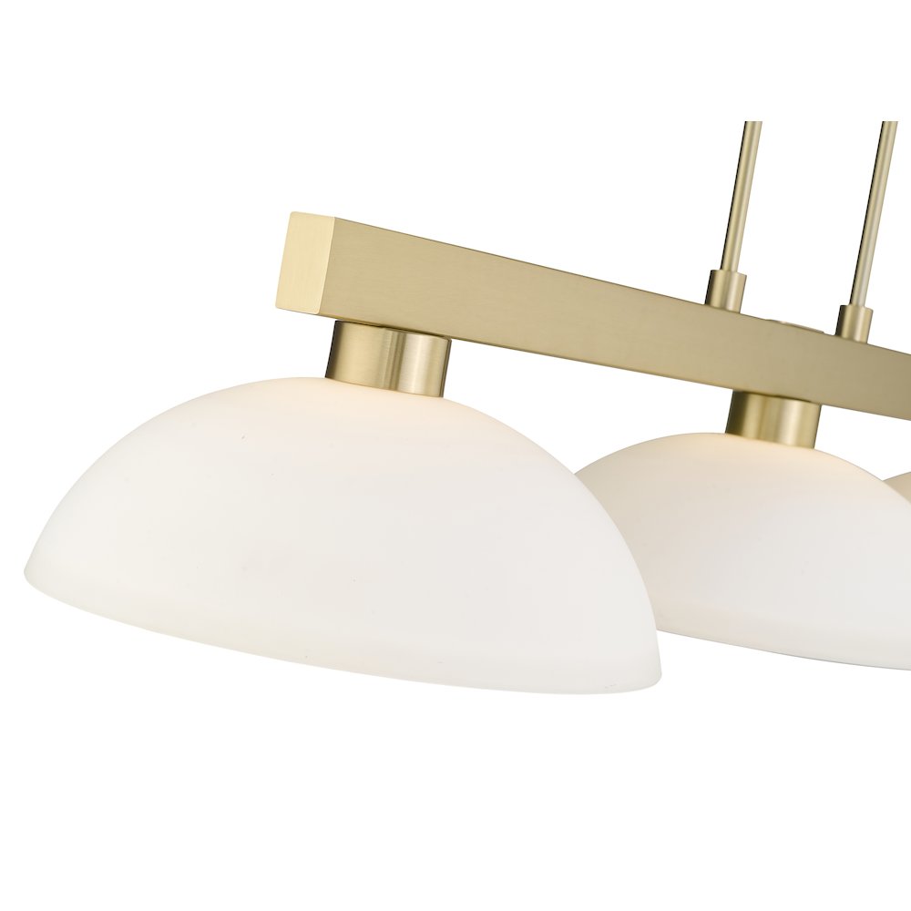Z-Lite Cobalt 3 Light Billiard, Steel Frame, Matte Opal Shade Color. Picture 4