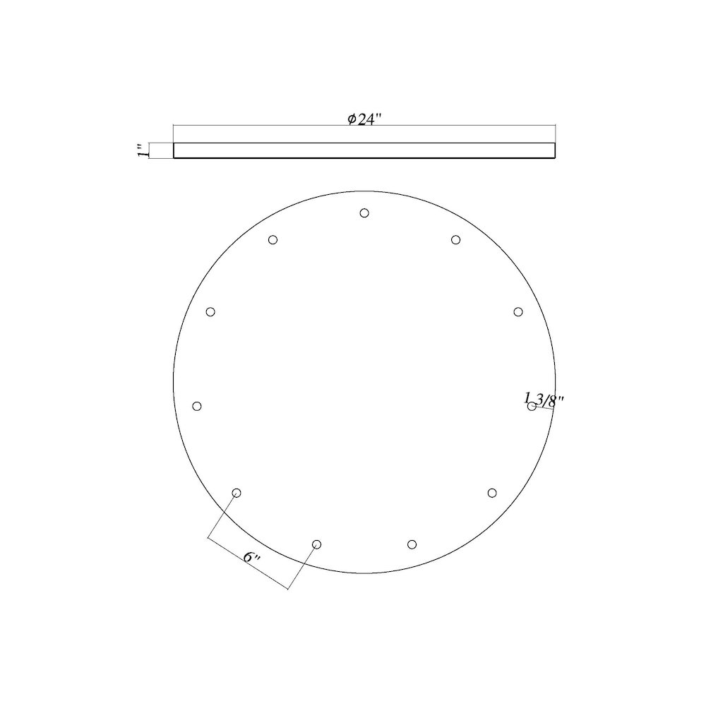 Z-Lite 11 Light Ceiling Plate. Picture 2