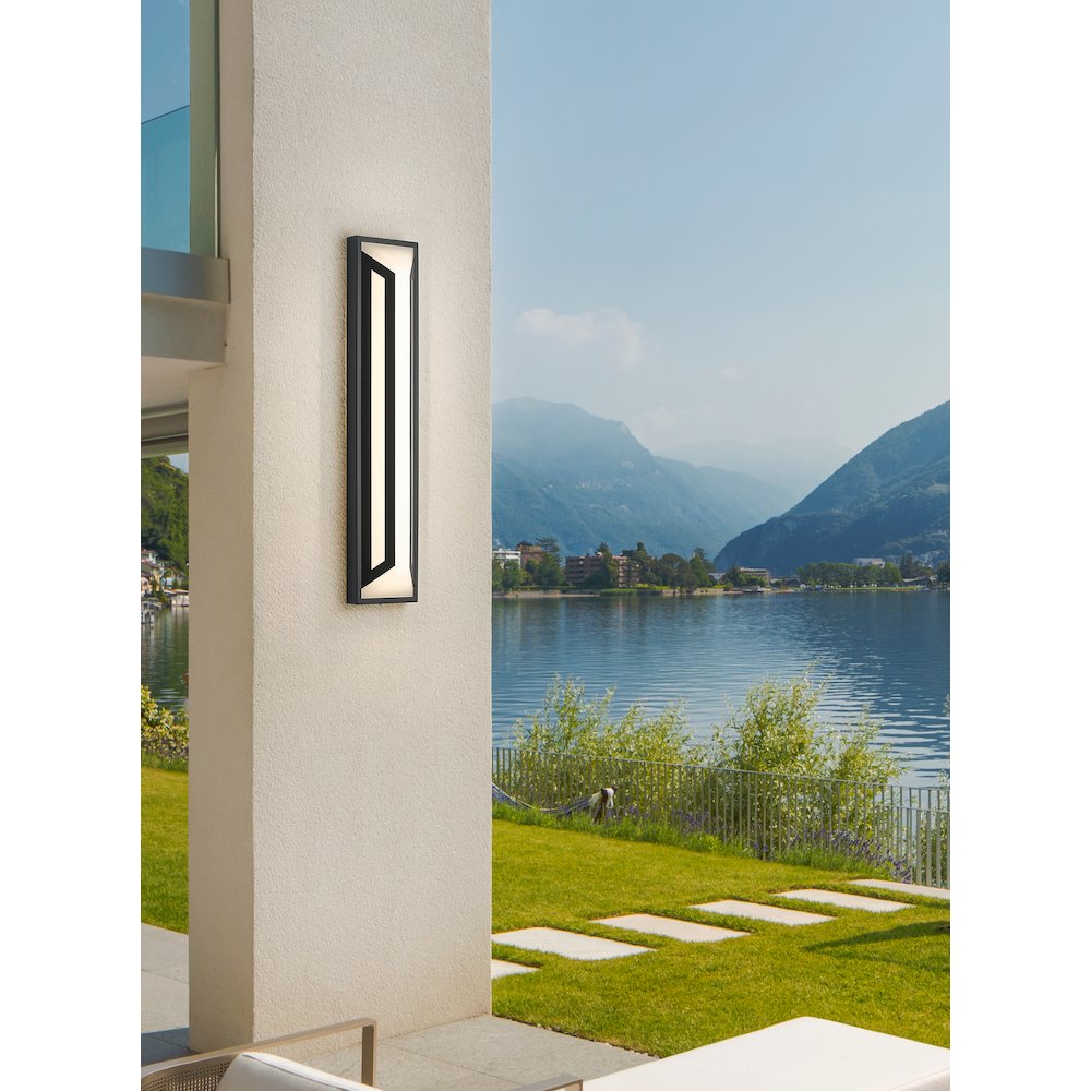 Z-Lite 2 Light Outdoor Wall Light, Sand Black. Picture 6