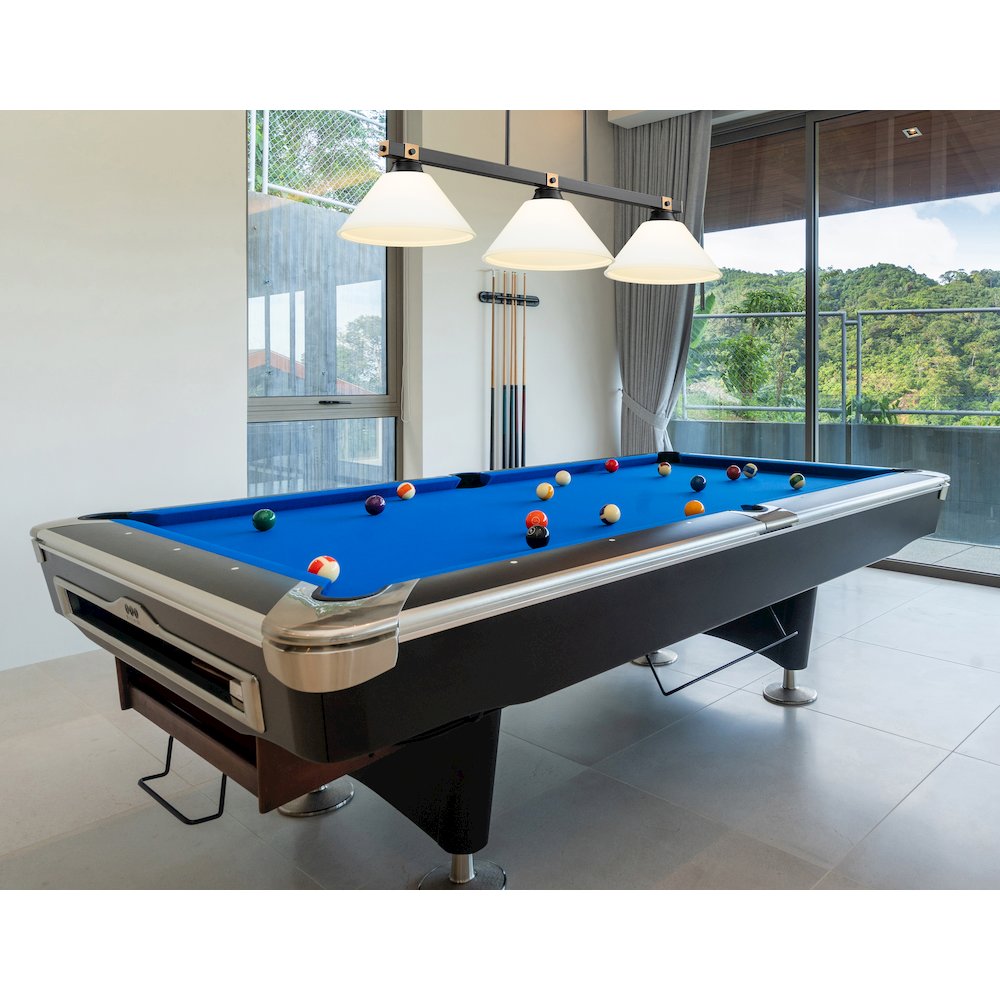 Z-Lite Bronte 3 Light Billiard, Steel Frame, Matte Opal Shade Color. Picture 6