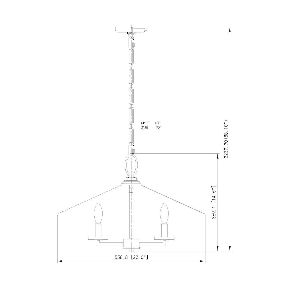 Z-Lite 5 Light Pendant. Picture 8