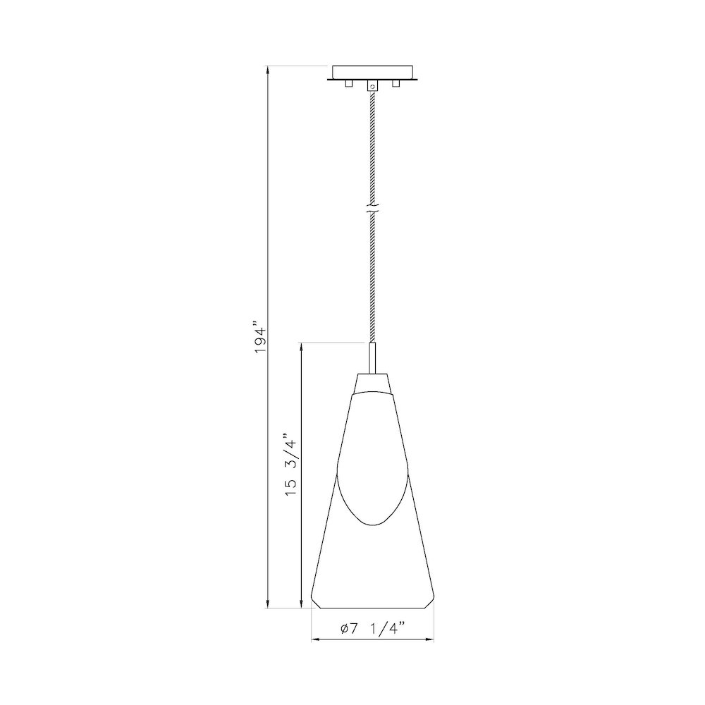 Z-Lite Aimie 1 Light Pendant, Matte Black. Picture 8