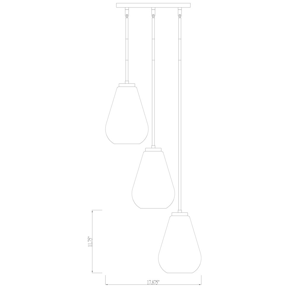 Z-Lite 3 Light Chandelier. Picture 8