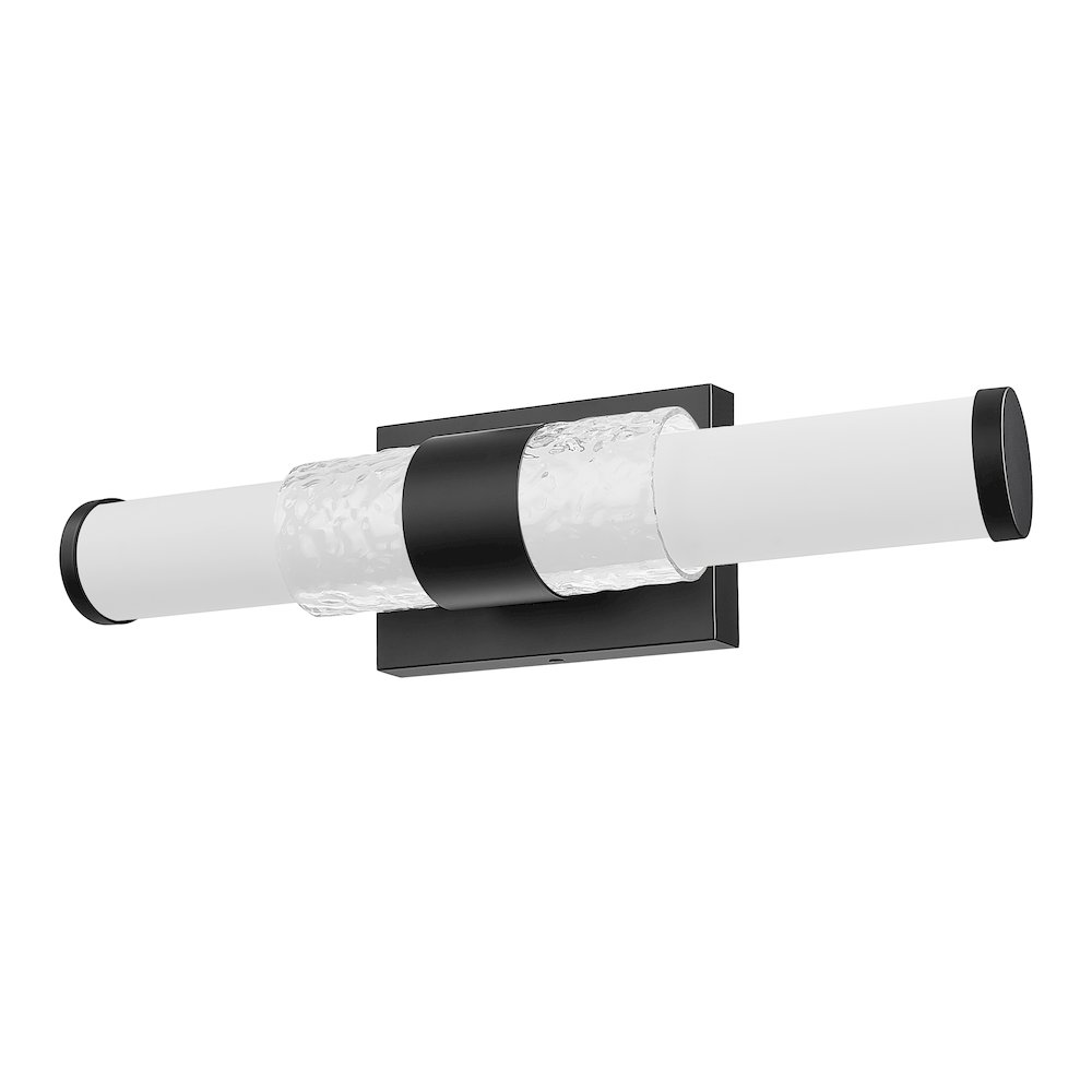 Z-Lite Egon 1 Light Vanity in Matte Black color, Steel frame. Picture 5