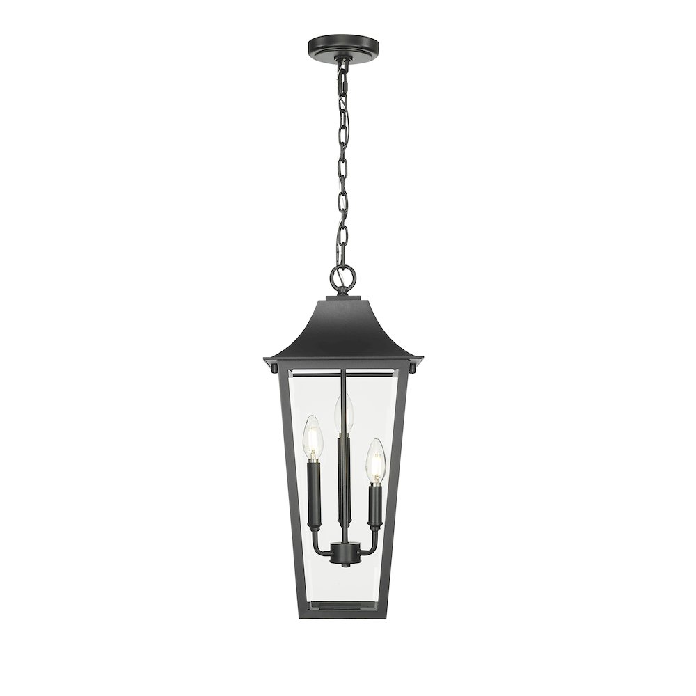 Z-Lite 3 Light Outdoor Chain Mount Ceiling Fixture. Picture 3
