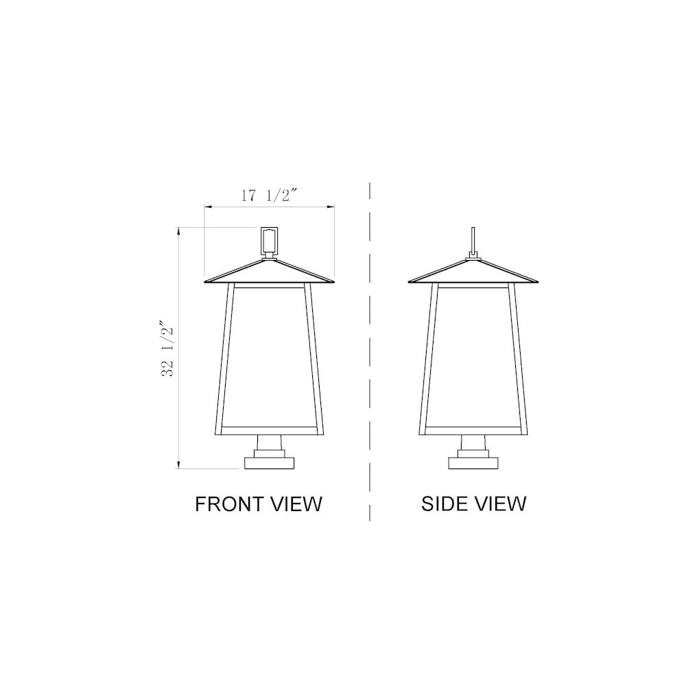 Z-Lite 6 Light Outdoor Pier Mounted Fixture. Picture 8