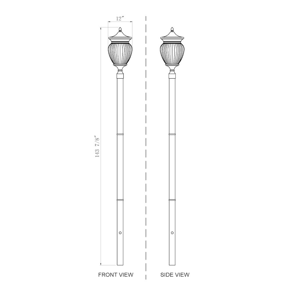 Z-Lite 4 Light Outdoor Post Mounted Fixture. Picture 8