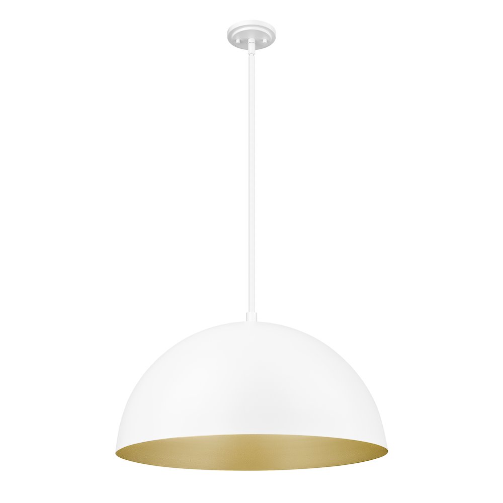 Z-Lite 3 Light Pendant, Matte White. Picture 7