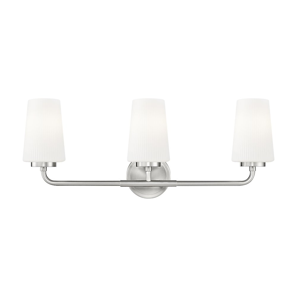 Z-Lite Montford 3 Light Vanity in Brushed Nickel color, Steel frame. Picture 2