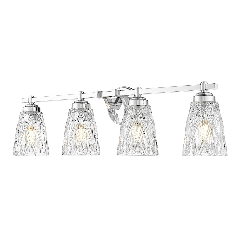 Z-Lite 4 Light Vanity, Chrome. Picture 1