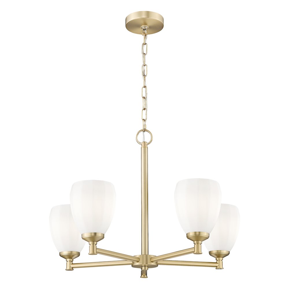 Z-Lite Oren 5 Light Chandelier in Modern Gold color, Steel frame. Picture 3