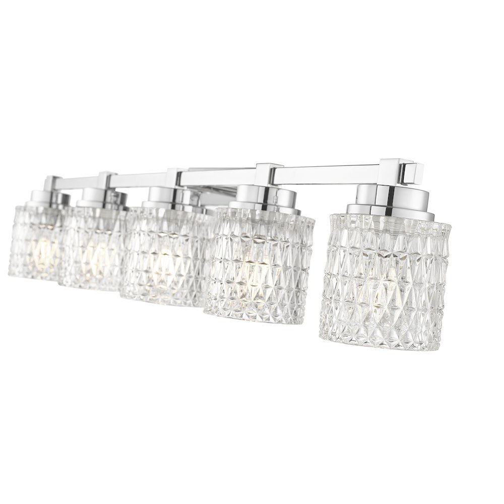 Z-Lite 5 Light Vanity, Chrome. Picture 4