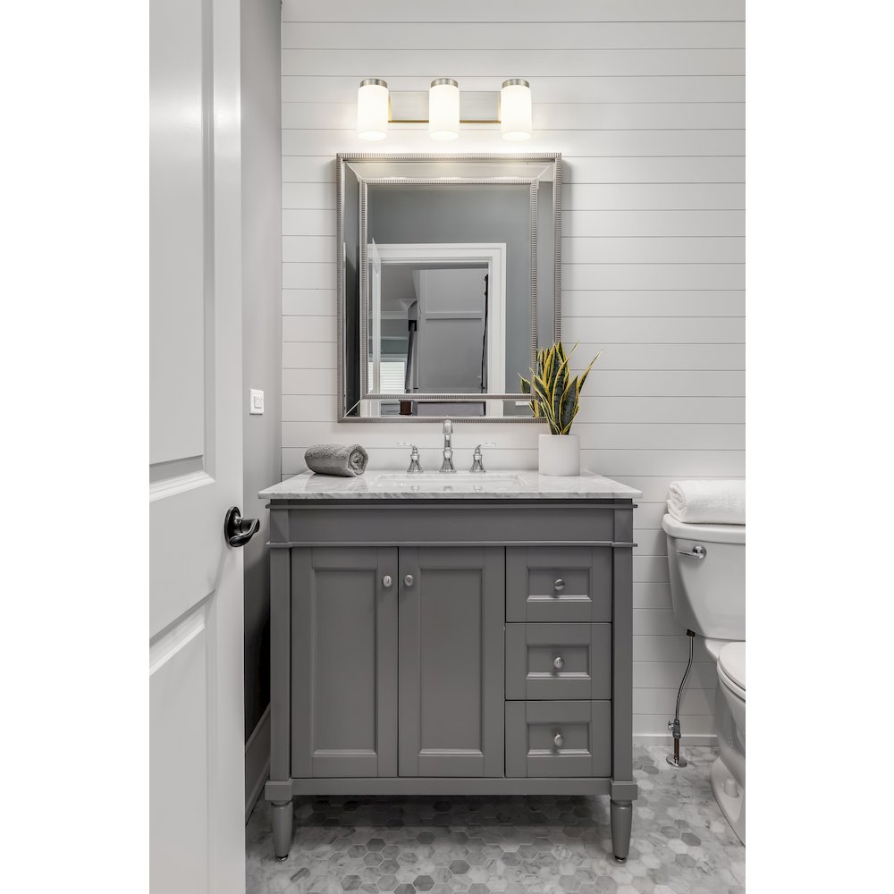 Z-Lite Burk 3 Light Vanity, Brushed Nickel. Picture 6