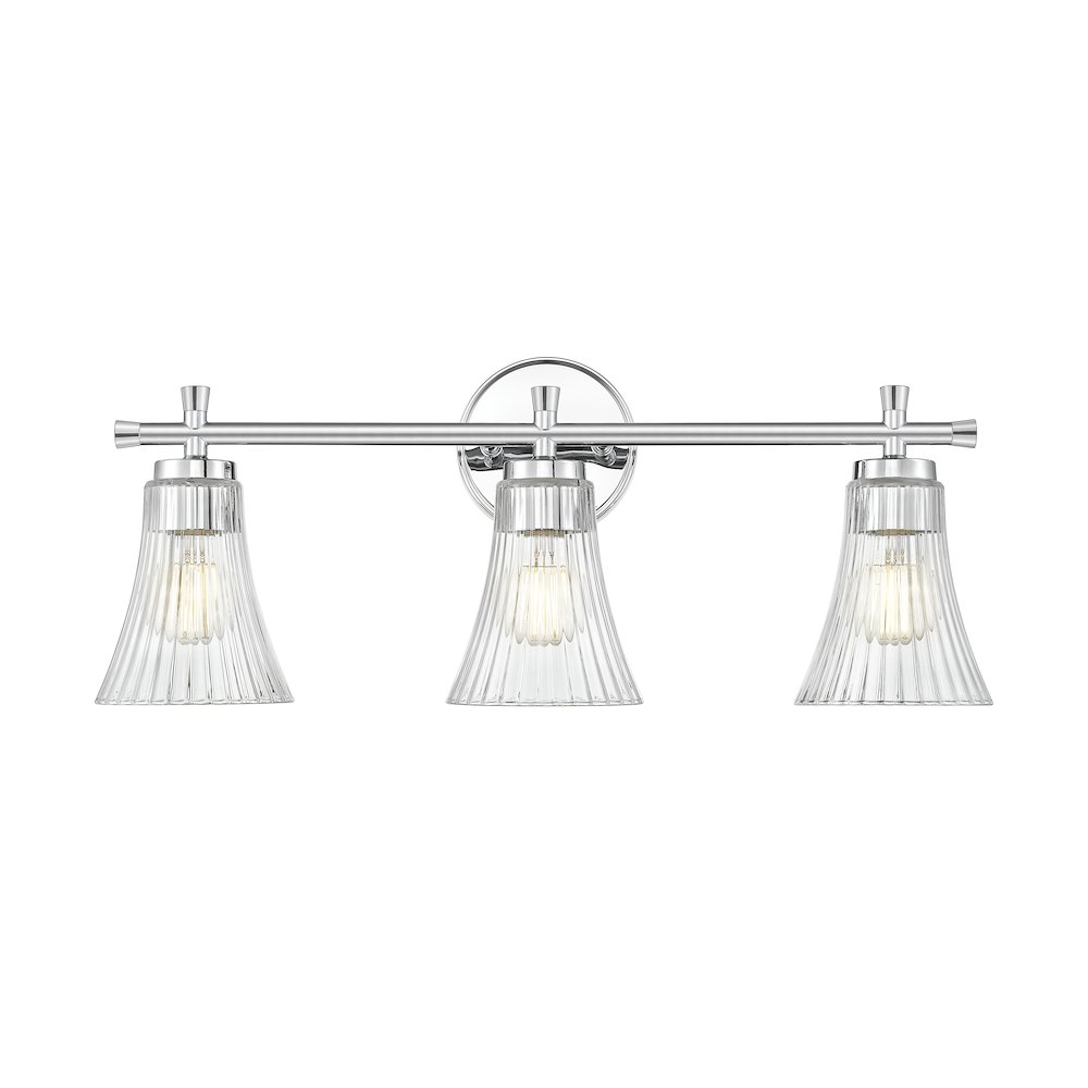 Z-Lite Belle 3 Light Vanity in Chrome color, Steel frame. Picture 2